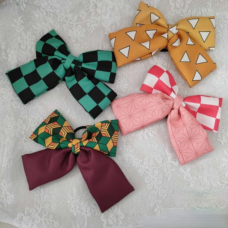 

1 шт. милые девушки аниме упругих больших бантов rhinеstone с резинки для волос демон убийца Косплэй волос веревки для девочек Головные уборы Фиг...