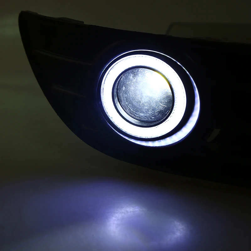 POSSBAY белый Ангел глаз светодиодный туман светильник лампа решетки переднего