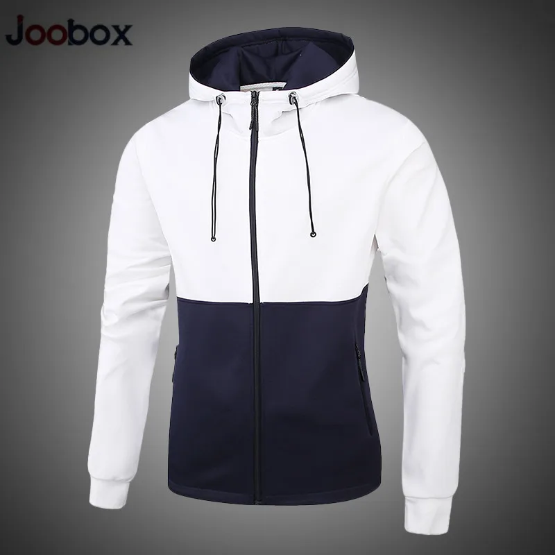 Новые мужские толстовки с капюшоном лоскутные куртки на молнии повседневные