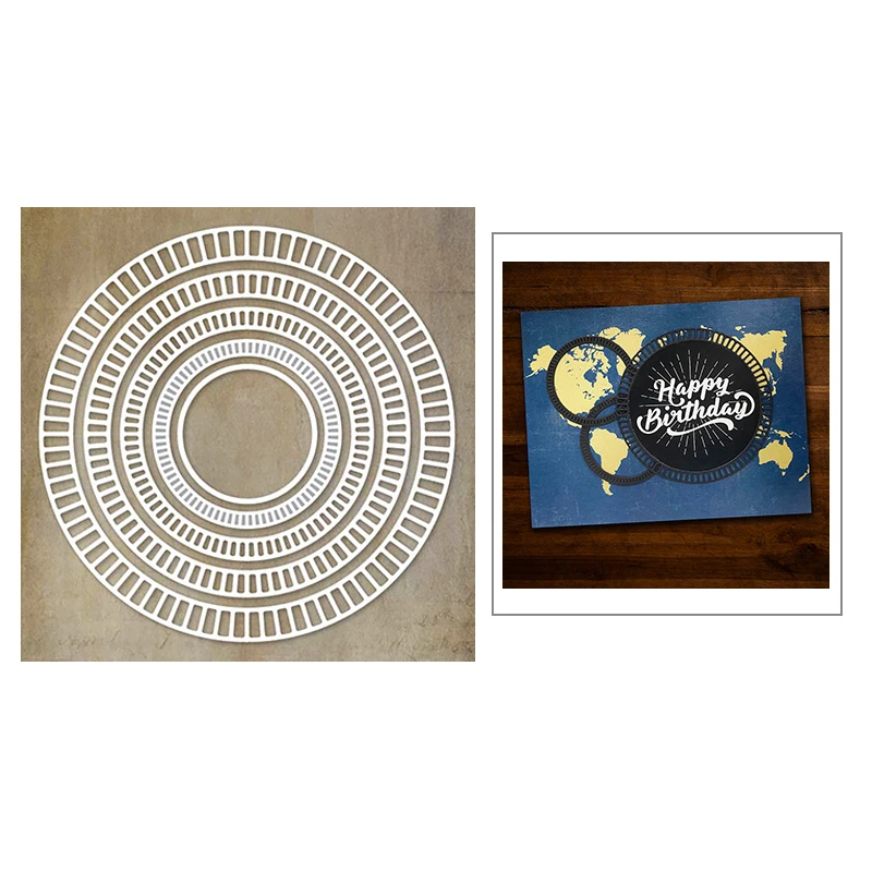 

2021 New Round Frame Nesting Layered Metal Cutting Dies For DIY Craft Making Paper Greeting Card Album Scrapbooking No Stamp Set