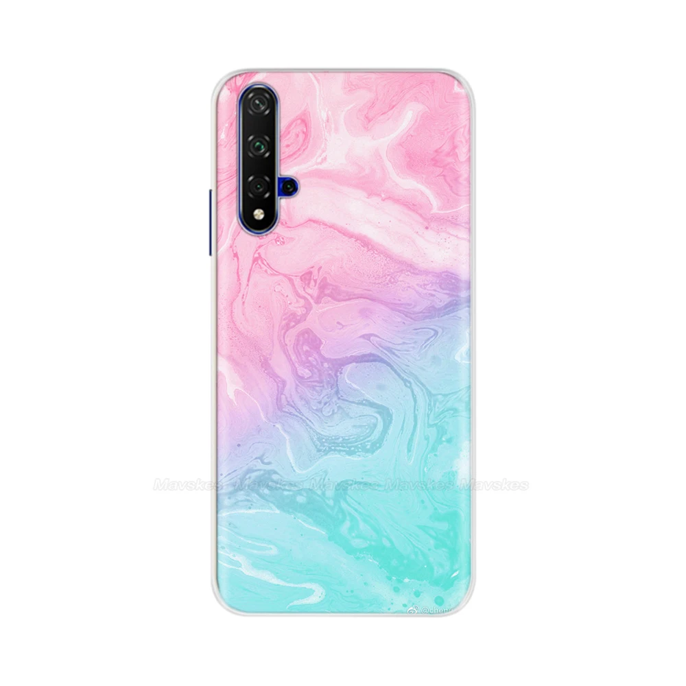 For Honor 20 Lite Case HRY-LX1T Soft Silicone Back Cover Case on For Huawei Honor 20 Pro Back Cover Honor20 Fundas Phone Case