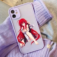 akeno rias gremory high school dxd phone case for iphone 12 11 pro max x xs max xr 7 8 6 plus 12mini translucent cover