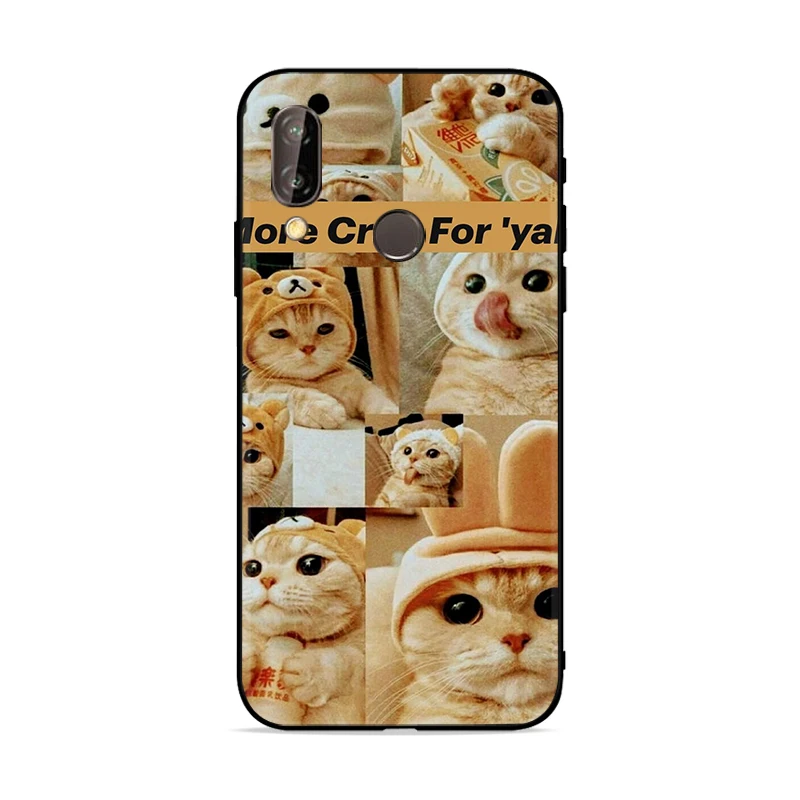 

Cute Cat In Clothes Phone Case For Huawei P40 Pro Plus Lite P20 Lite 2019 P20 Pro Lite Cases Back Cover Soft TPU