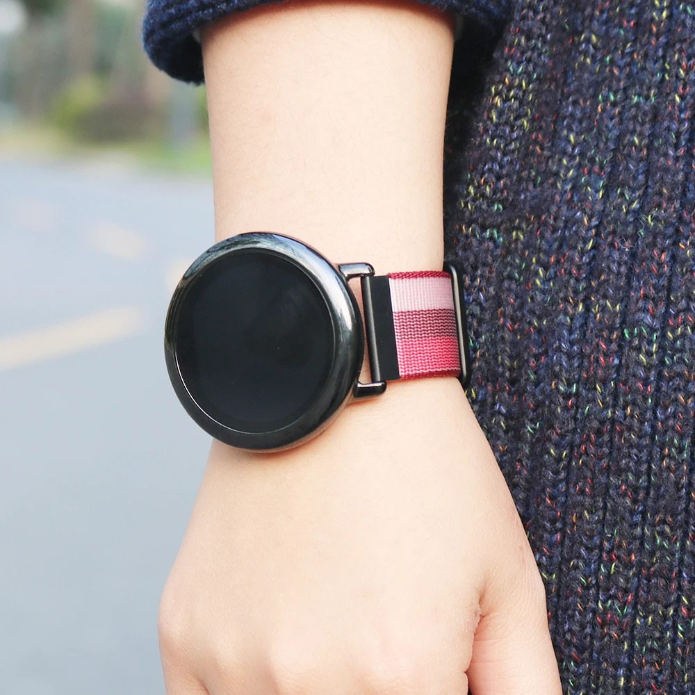 SIKAI 20 мм ремешок для наручных часов для Xiaomi Amazfit браслеты 20 мм нейлоновый браслет для Amazfit Bip Youth для samsung gear S2