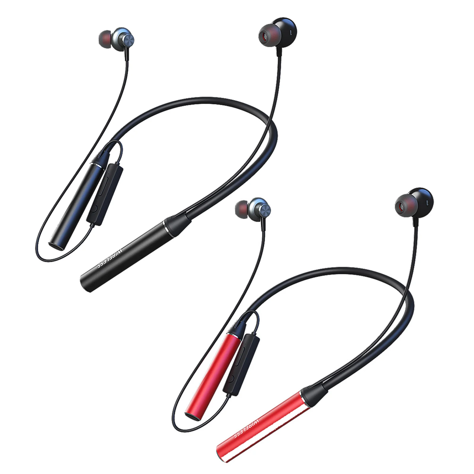 

Wireless Bass Wireless Headphones Neckband Noise Cancelling Stereo Earphones with Mic for Running Outside TF Card