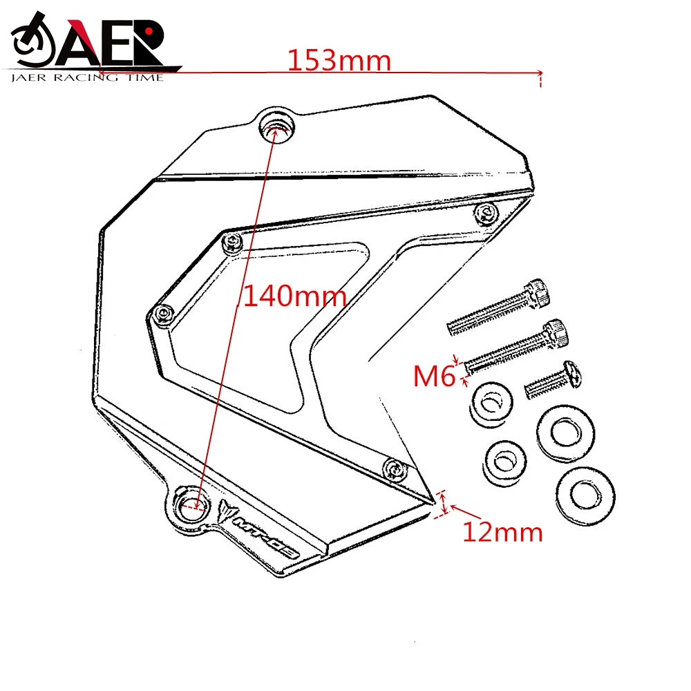 

Motorcycle Front Chain Sprocket Guard Cover for Yamaha MT 09 MT09 FZ-09 FZ09 2013 2014 2015 2016 2017 2018
