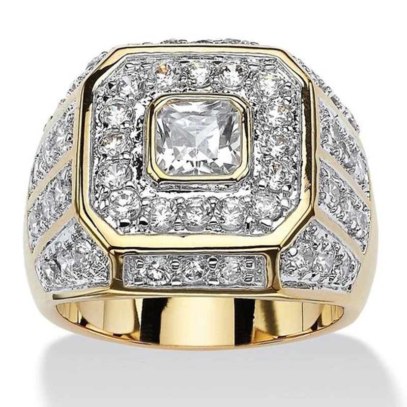 M173 Круглые Кольца CZ Puffed морской микро проложенный Полный Bling Iced Out кубический циркон Роскошные модные ювелирные изделия Хип-хоп подарок Z5N959 - Цвет основного камня: M173