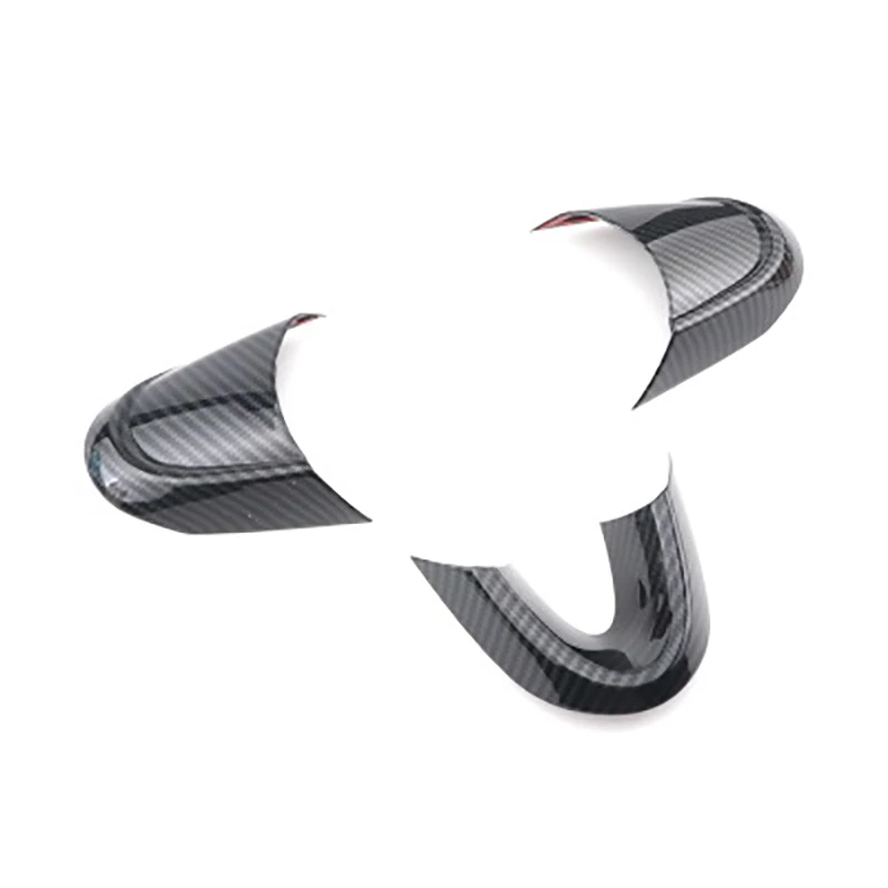

3Pcs Car Steering Wheel Cover Trim for MINI Cooper F54 F55 F56 F57 F60 Carbon Fiber Style Auto Interior Accessories