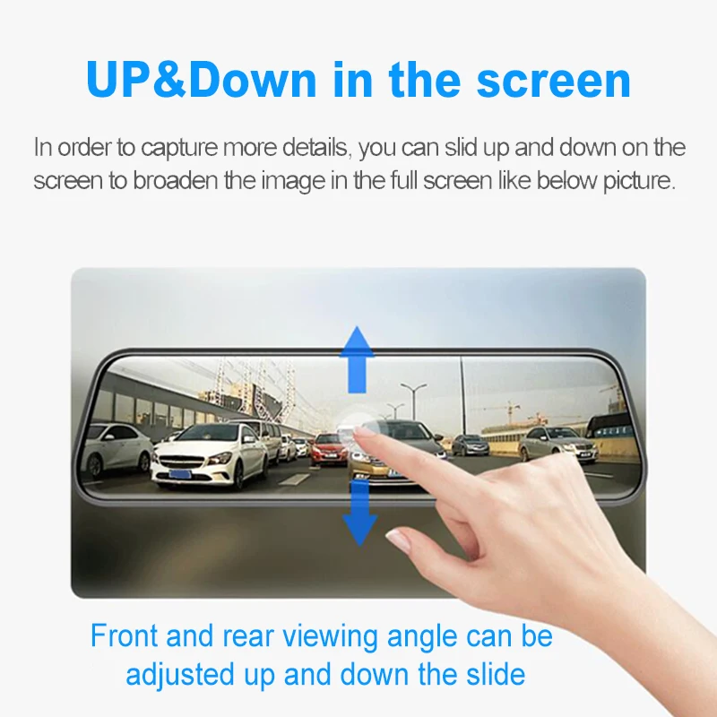 ЖК-дисплей Автомобильный видеорегистратор передний и задний объективы черный