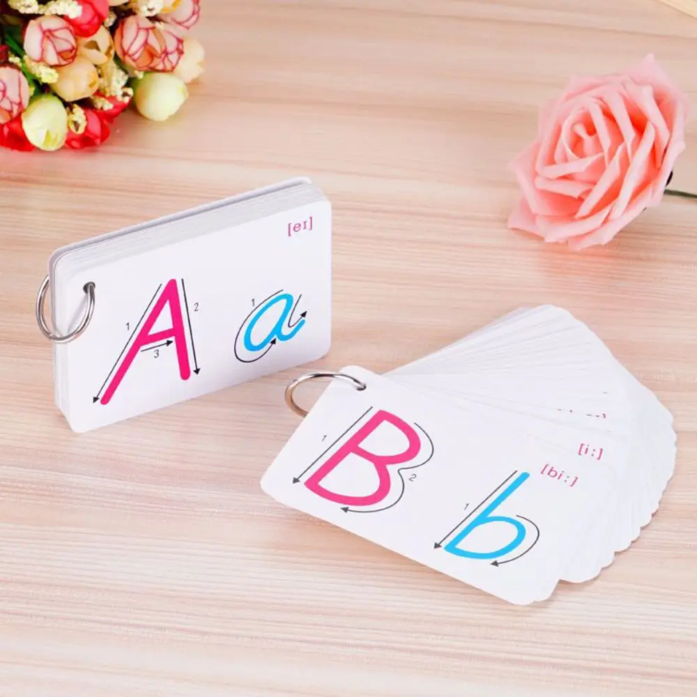 26 букв английские флеш карты с пряжкой развивающие алфавиты Обучающие