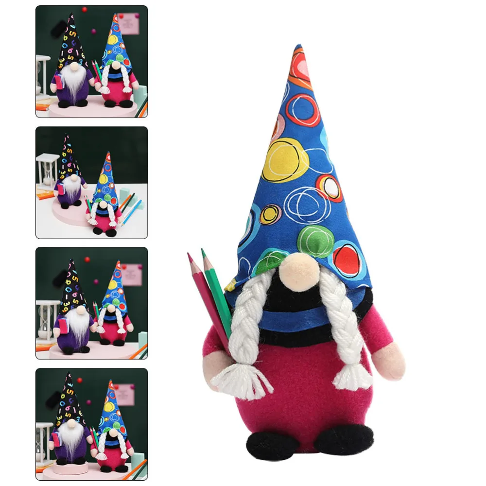 

1pc Lovely Faceless Doll Ornament Gnome Doll Scene Adornment Desktop Decor