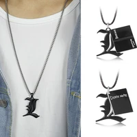anime death note metal necklace cross book pendant leather chain cosplay women men accessories choker jewelry gifts