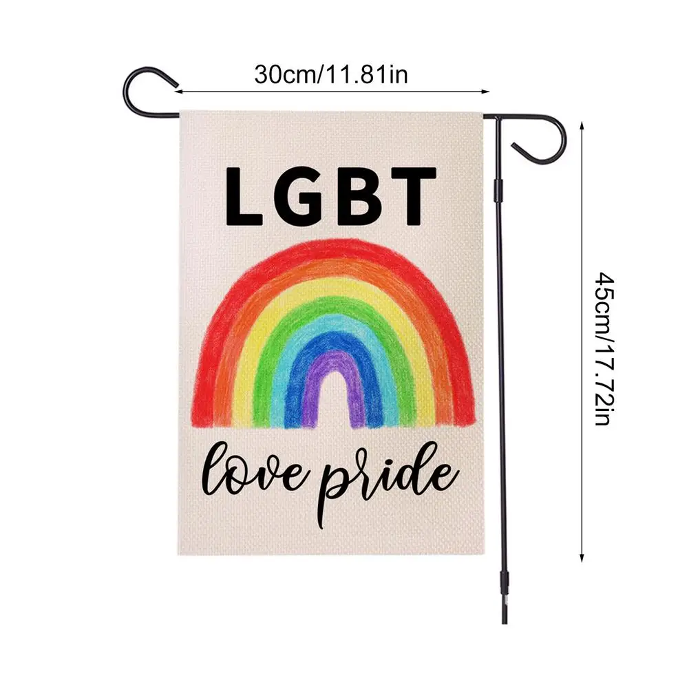 Радужный садовый вертикальный флаг двусторонний гордости для геев садовые флаги