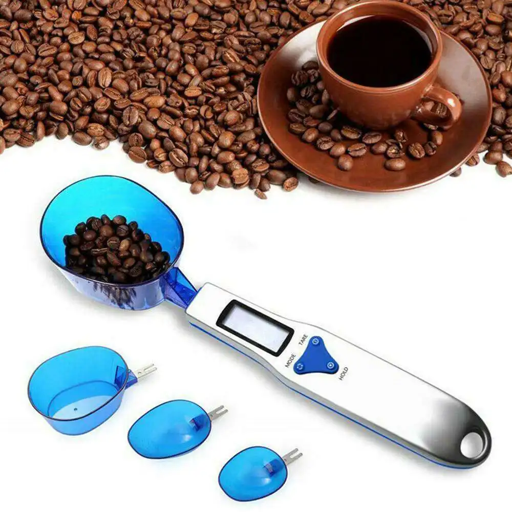 

300/500g Measuring Spoon Scale Electronic Digital LCD Display With 3 Detachable Spoons Portable Electronic Spoon Weights Tool