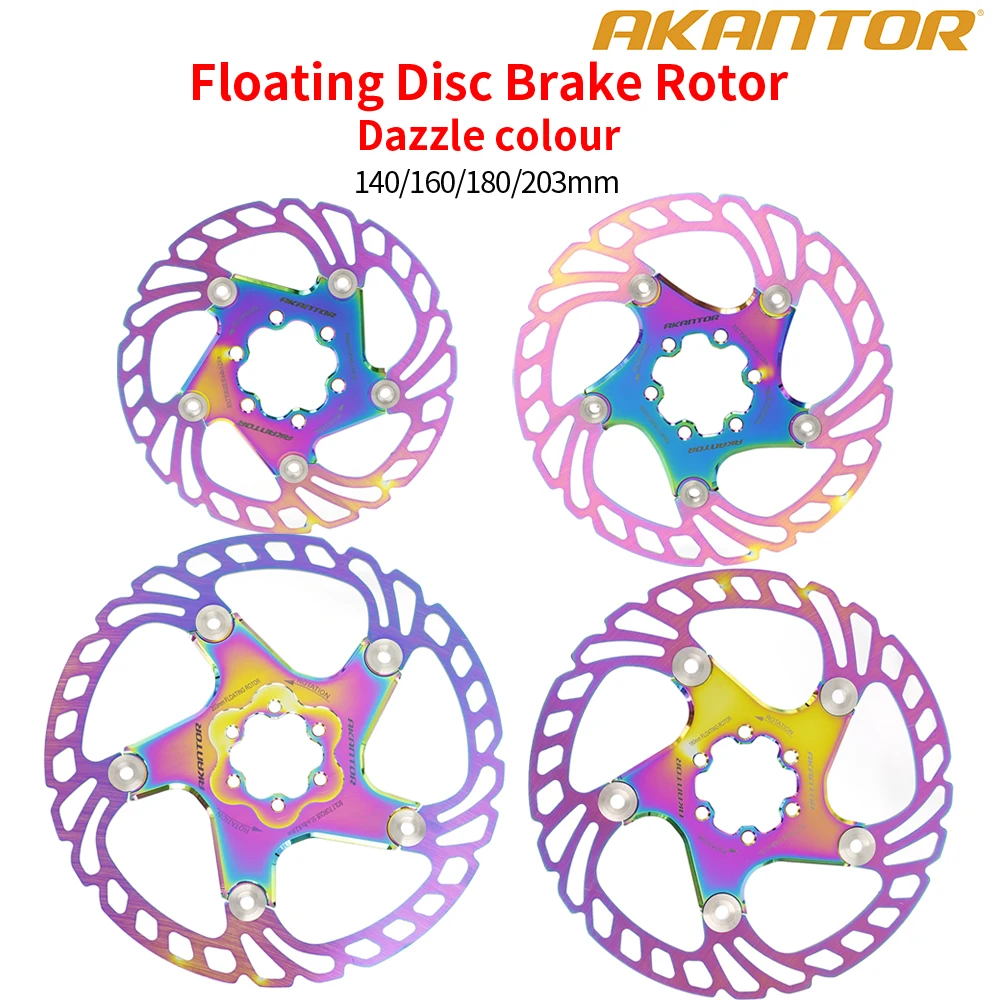 

MTB Bike Brake Rotor Road Bicyle 140mm/160mm/180/203mm Stainless Steel Rotor Strong Heat Dissipation Floating Rotor Bike Parst