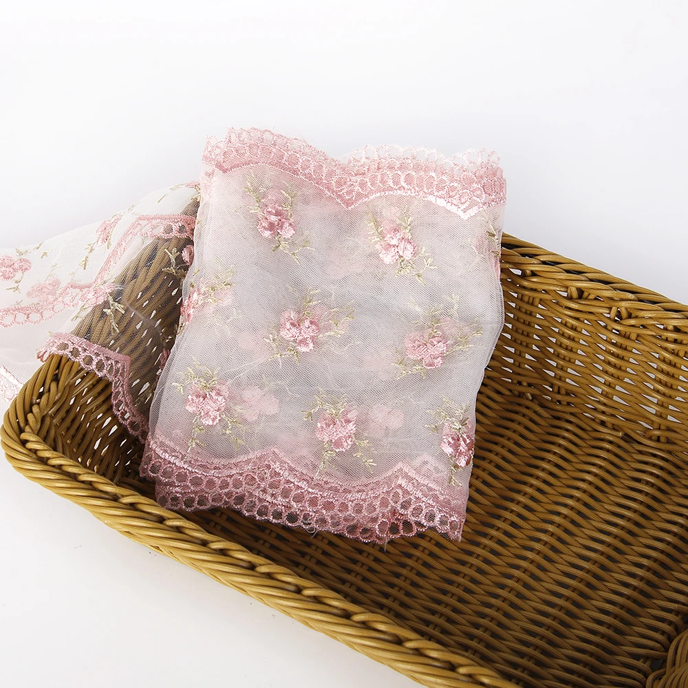 Милая розовая ткань для шитья одежды 1 ярд кружевная хлопковая вязаная лента