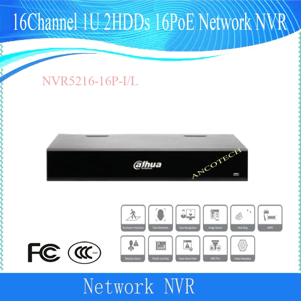 

Сетевой видеорегистратор Dahua CCTV NVR 16 каналов 1U 16PoE WizMind Сетевой Видео Регистраторы DHI-NVR5216-16P-I