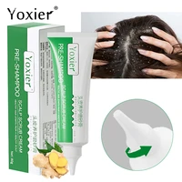 yoxier pre shampoo scalp scrub hair loss treatment ginger remove clogged impurities scaly accumulated antipruritic hair care 80g