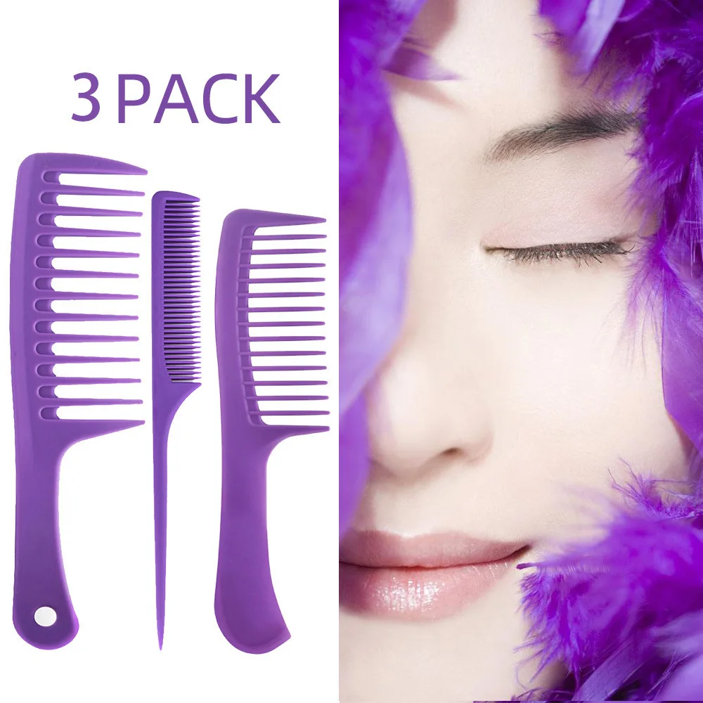 Расческа для волос 3 шт./компл. расческа розового фиолетового синего цвета сделай
