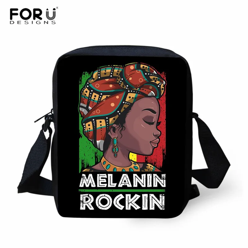 L4978E FORUDESIGNS Cross сумка для девочек африканская темнокожая девушка печать детская сумка-почтальон мини афро леди женская маленькая через плечо сумки Bolso - Цвет: L4978E