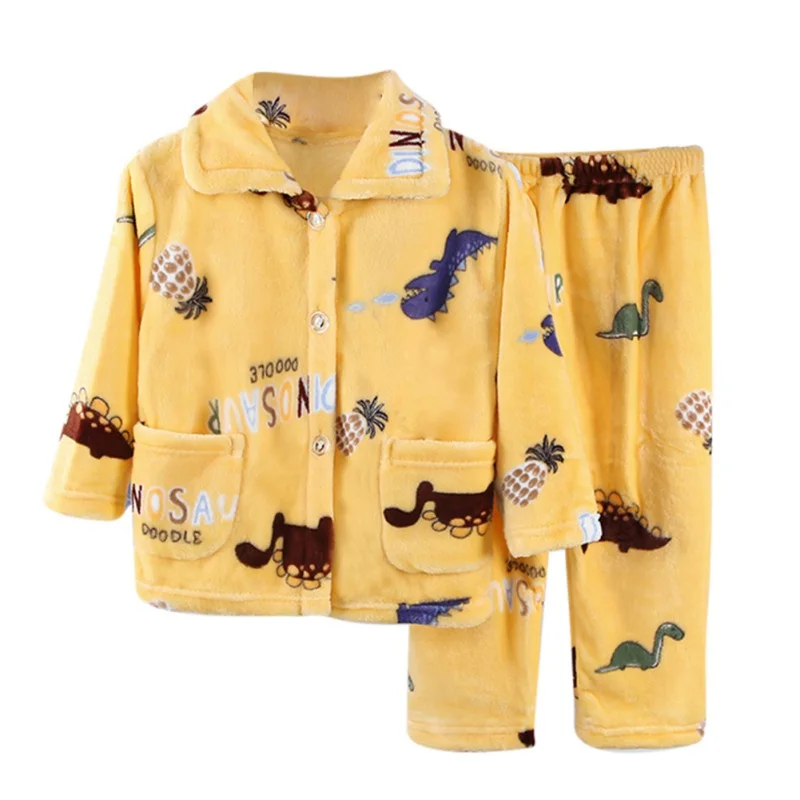 

Пижама Jlong детская фланелевая, 2 шт./компл., одежда для сна, на осень/весну