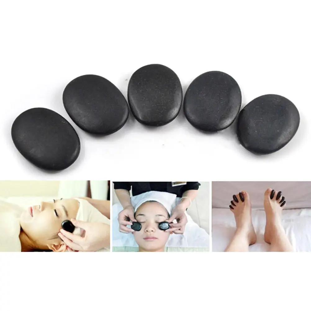 

7Pcs/Set Lava Natural Energy Massage Stone Set Hot Spa Rock Basalt Stone 3*4cm Stones Massage Relaxation