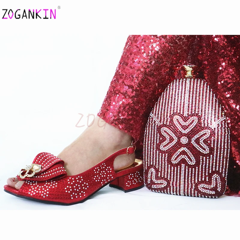 Лидер продаж комплект женской обуви и кошелька в африканском стиле с острым