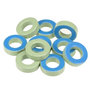 10pcs 21.3x38.8x11.2mm Toroid Core Ferrite Chokes Ring Iron Powder Inductor Ferrite Rings Light Green Blue for Power Transformer