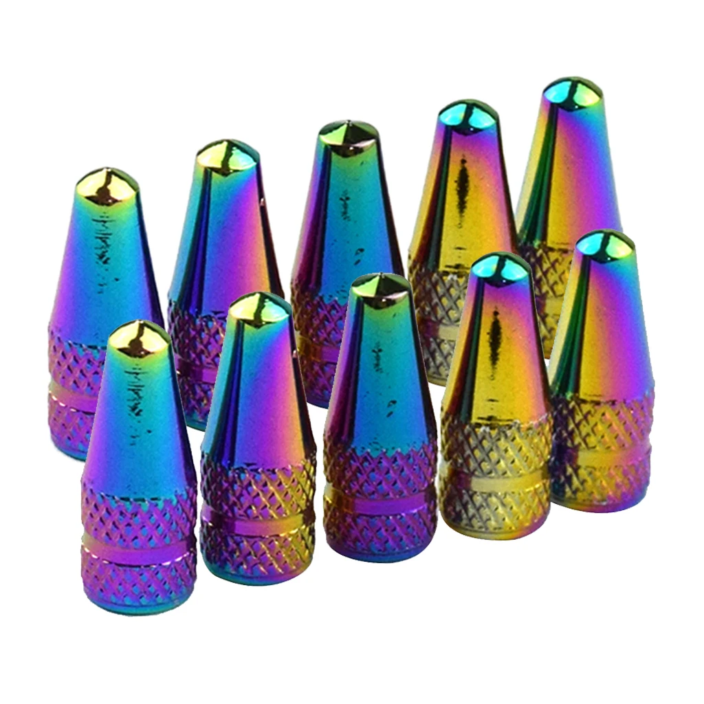 

10x Aluminum Valve Cap Tire Valve Caps Dust Caps, 6.8 X 18 Mm, Multi Colored