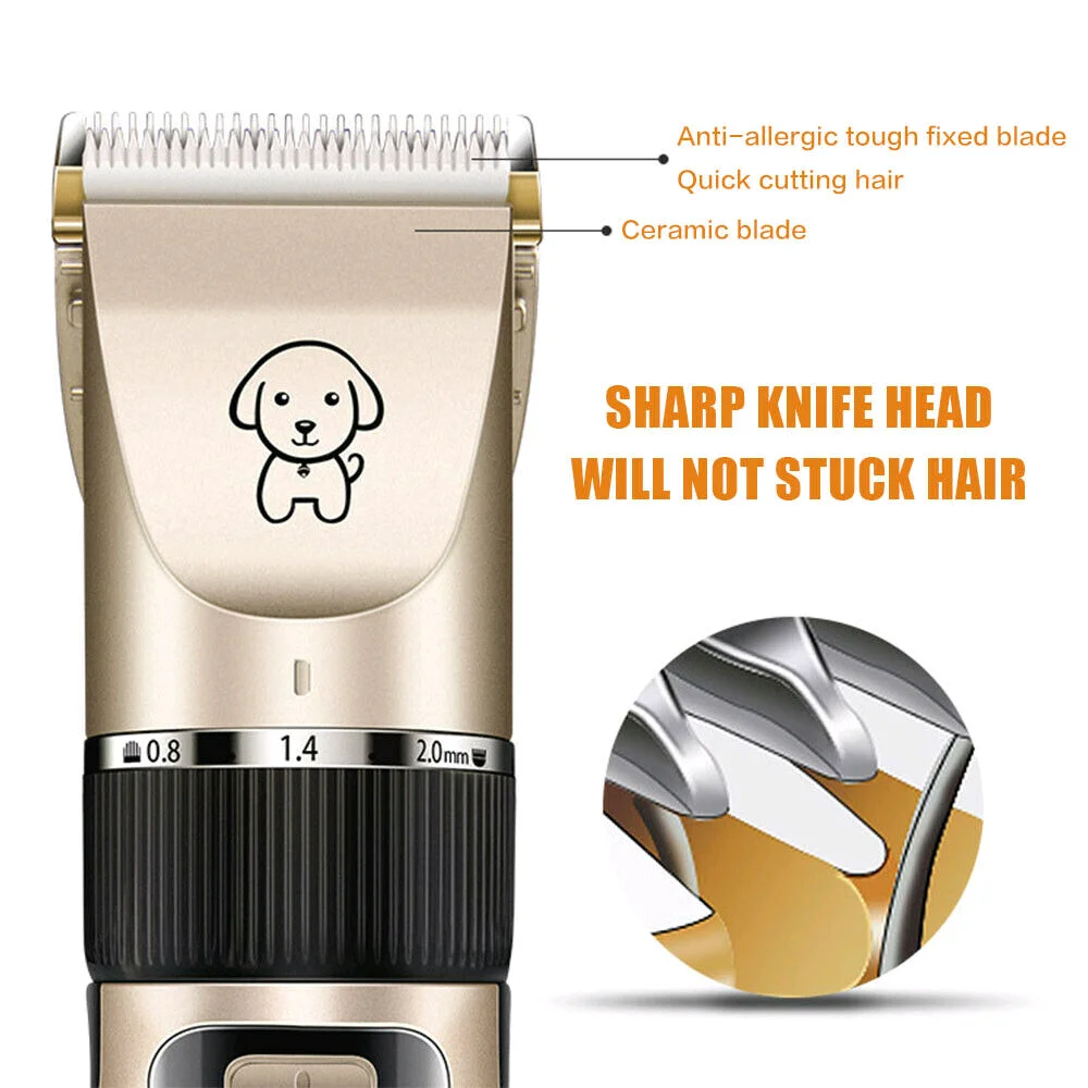 

Pet Dog Hair Clipper USB Rechargeable Cordless Dog Grooming Clipper Kit Electric Quiet Trimmers Shaver for Dog and Cat