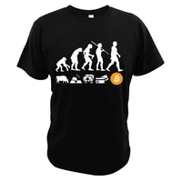 bitcoin evolution of money t shirt crypto coin t shirt eu size crew neck summer premium camisetas 100 cotton