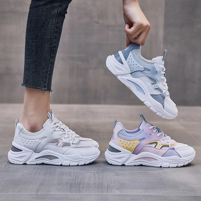 

Old Daddy Shoes Women's Shoes 2021 Summer New Style Korean Breathable Mesh Thick-soled Sneakers Women's Shoes