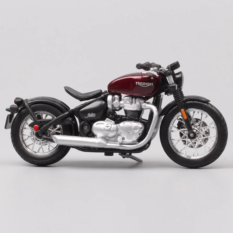 1:18 Масштаб Мини bburago Triumph Bonneville Bobber cruiser Мотоцикл Diecasts& игрушечные транспортные средства игрушка Тур велосипед подарки для коллекционных