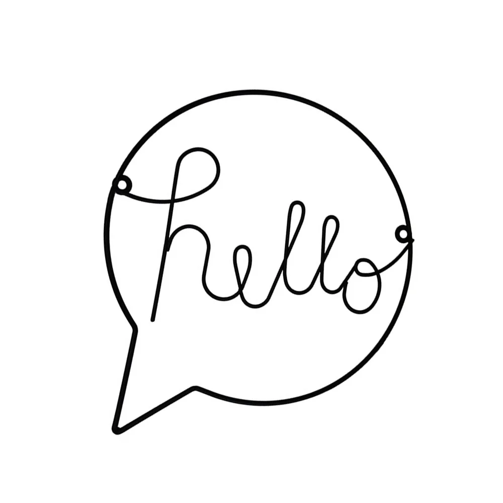 Скандинавский стиль Железный Hello letters настенный стикер для детской комнаты