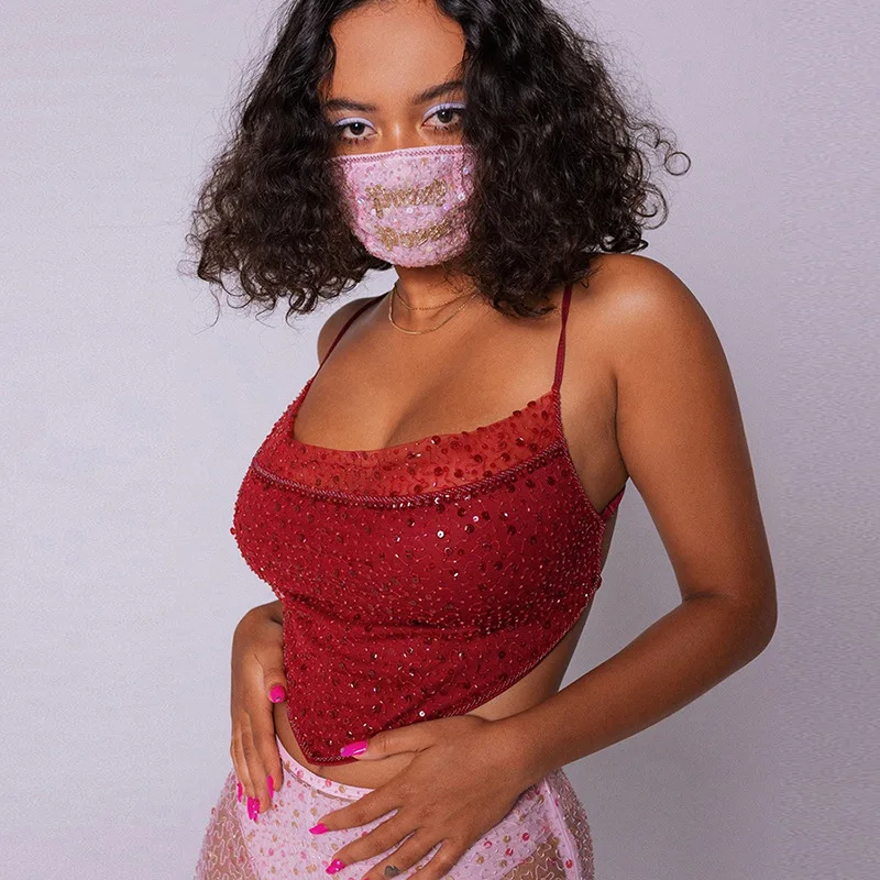 Женские однотонные туфли с Цвет топ на бретельках со складками низким вырезом