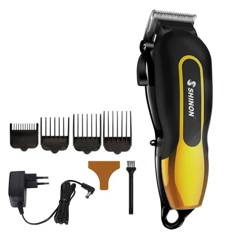 4 combs Беспроводная Машинка для стрижки волос, профессиональная перезаряжаемая машинка для стрижки волос, электрический триммер для волос, мощная Парикмахерская - Цвет: 4 combs
