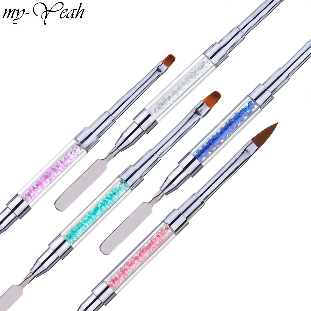 Дизайн ногтей двойной конец акриловая кисть УФ гель Расширение Рисунок Живопись