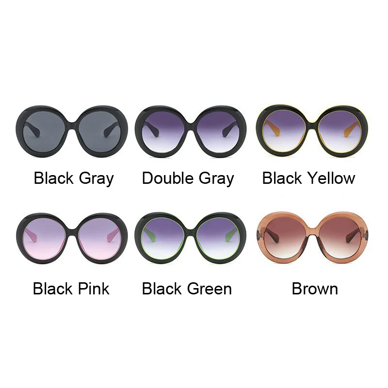 

Pink Gradient Round Sunglasses Women Oversized Big Frame Sun Glasses Female Luxury Brand Designer Vintage Mirror Oculos De Sol