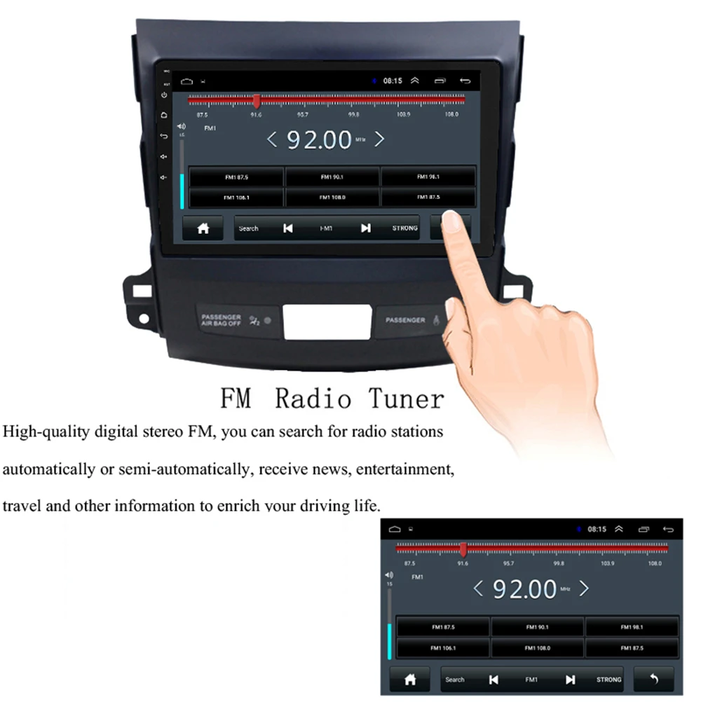Автомагнитола 2.5D 2din на Android мультимедийный плеер для Mitsubishi Outlander Peugeot 4007 2006-2008 2009