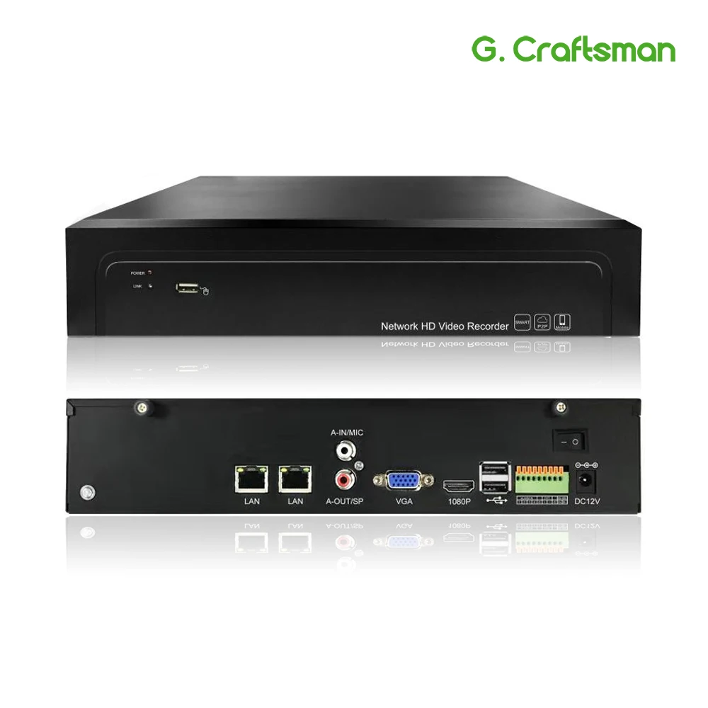16CH 4K 32CH 5MP H.265 NVR 485 внешняя сигнализация сетевой видеорегистратор 2 HDD Onvif P2P для ip-камеры системы безопасности G. Ccraftsman