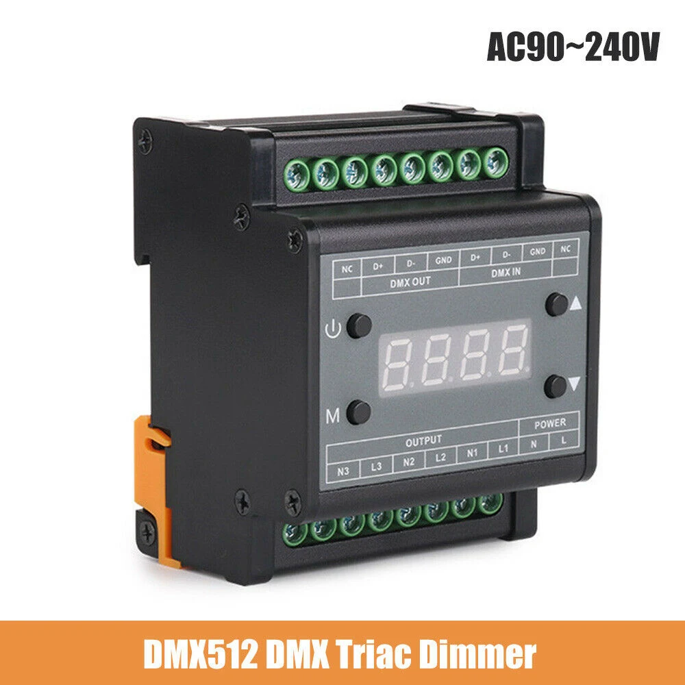 Светодиодный диммер DMX302 DMX Triac Диммер Led регулятор яркости 50 Гц/60 Гц 3 канала