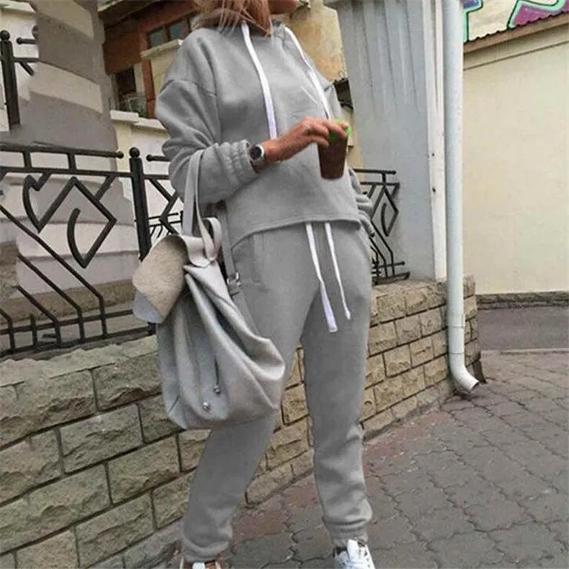 Осень зима 2019 новинка для женщин Свободный Повседневный Спортивный костюм