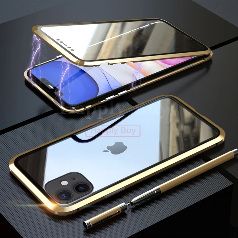 360 Полный корпус чехол для телефона для iPhone 11 Pro Max чехол 360 магнит чехол s для iPhone 11 Pro Max чехол s металлический чехол Bumber