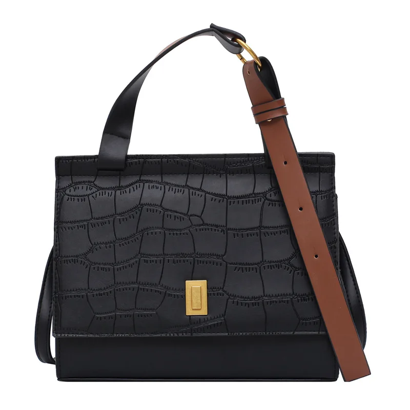 

Vintage Stone pattern Large Tote bag 2020 New Quality PU Leather Women's Designer Handbag Shoulder Messenger Bags High capacity