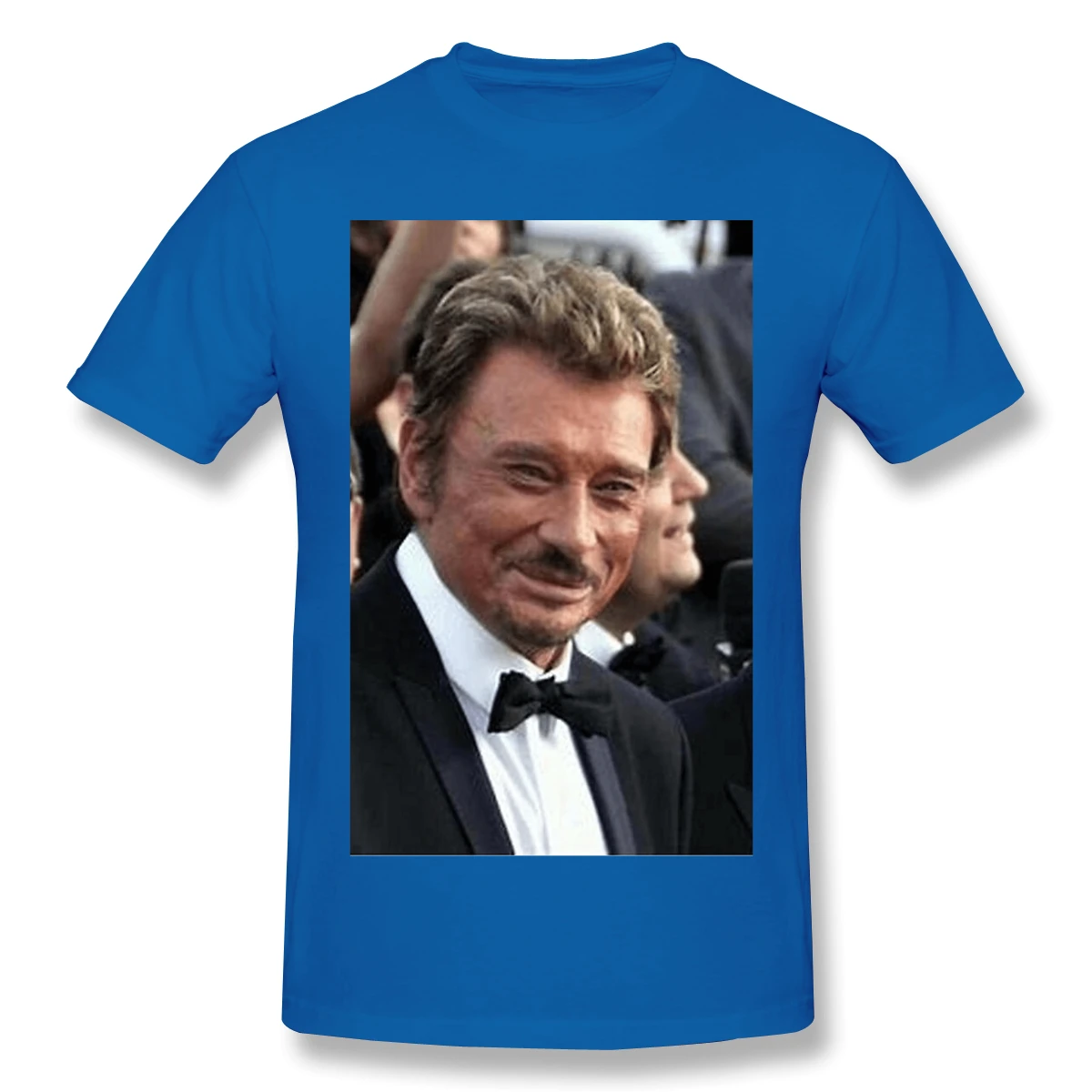 

Johnny And Hallyday Mounted Print Men's Basic Short Sleeve T-Shirt Unique R337 Top tee Eur Size