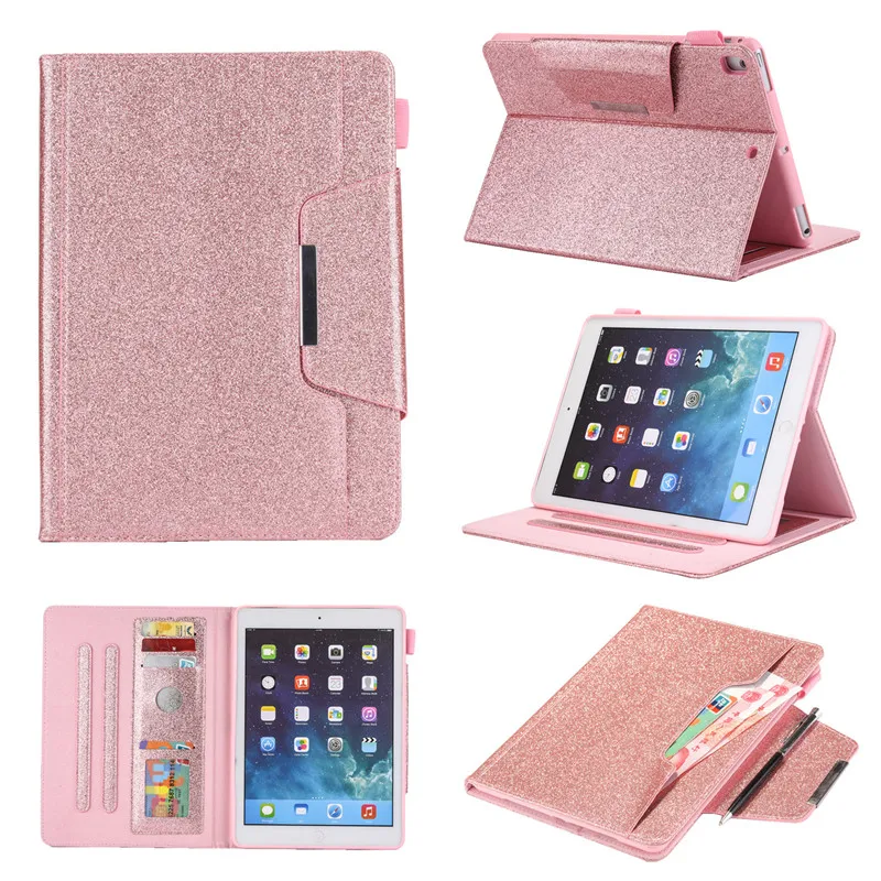 

Cute Bling Glitter Smart Case for iPad Air 1 2 5th Generation Cover for Coque iPad Air 1 2 5 Case for iPad 9.7 Case 2017 2018