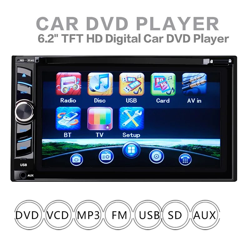 TOSPRA 2 Din HD автомобильный стерео Мультимедийный Плеер с сенсорным экраном