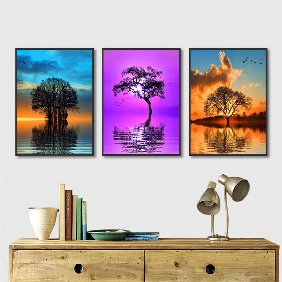 

3 шт., набор для алмазной вышивки «деревья»