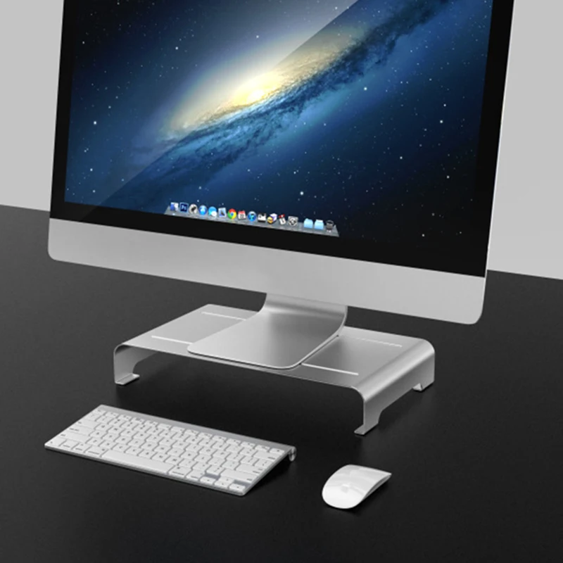 

Multi-function Desktop Monitor Stand Aluminum Alloy Bracket Computer Monitor Stand Base Anti-slip Screen Riser Holder