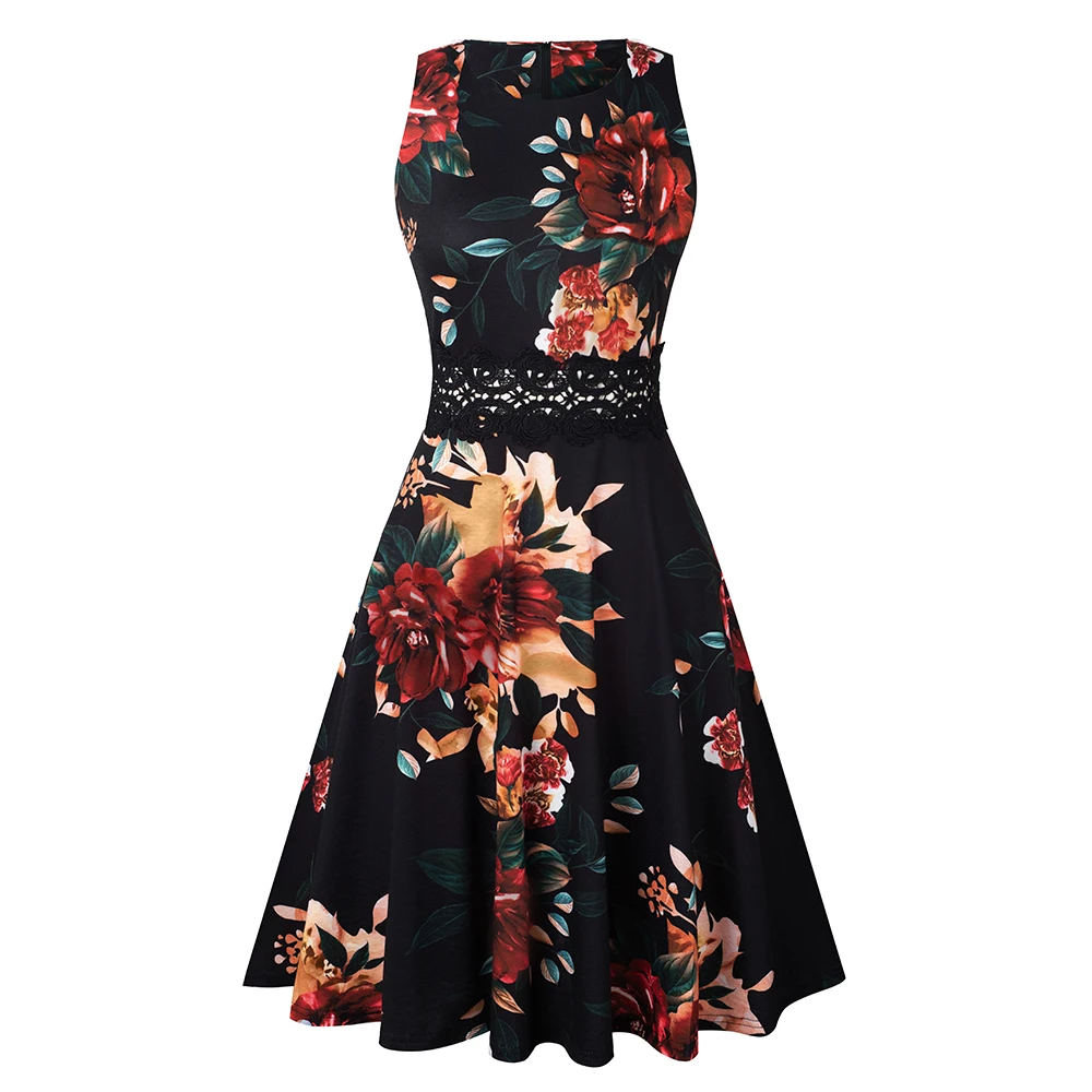 Женское однотонное платье с принтом винтажное элегантное вечернее